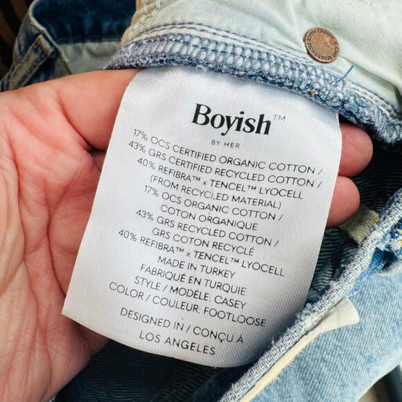 Boyish Jeans Size 26 Women’s Sustainable Straight Leg Blue Denim - Picture 8 of 10